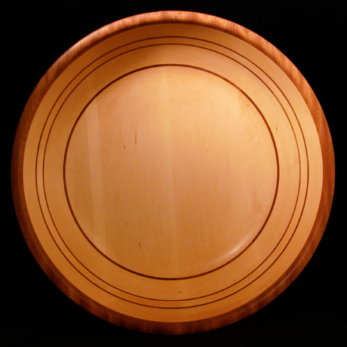 Basswood Bowl with 3 Horizontal Sapele Stripes and Sapele rim