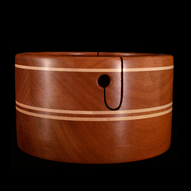 Sapele with 3 Maple Stripes Double Ply